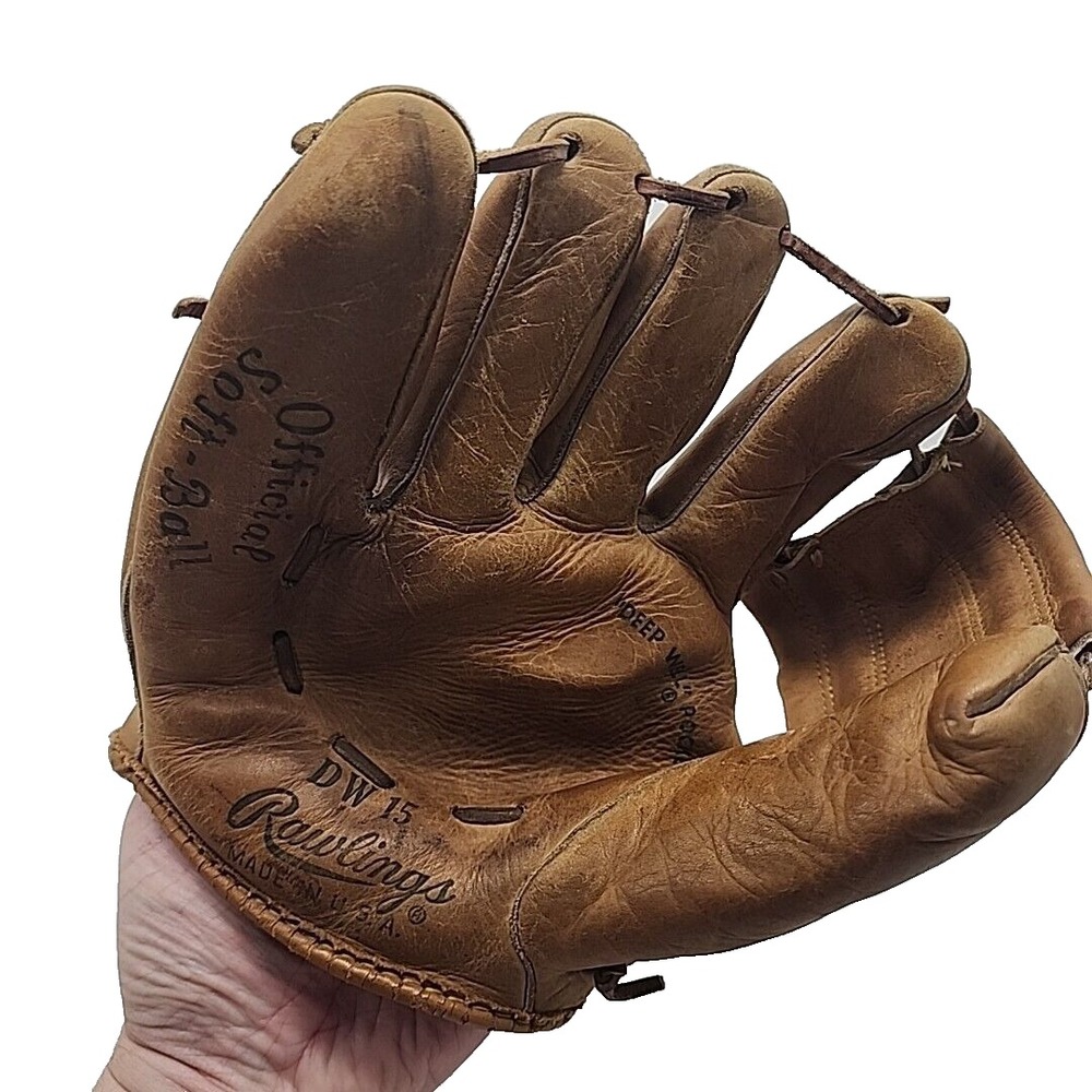 Vintage Rawlings DW15 Official Softball Glove LHT